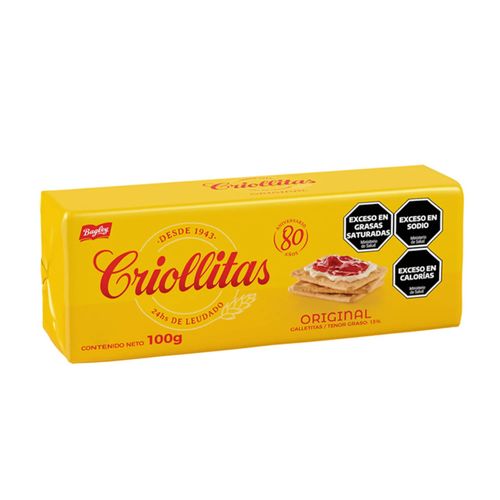 Galleta Criollitas Original 100 Gr